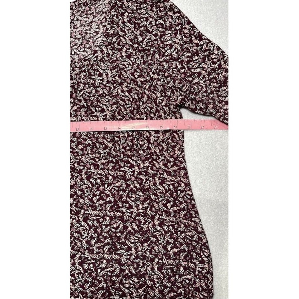 Loft Top ‎ Blouse Women Large Multicolor Floral Lightweight  Long Sleeve Buttons - Picture 6 of 10